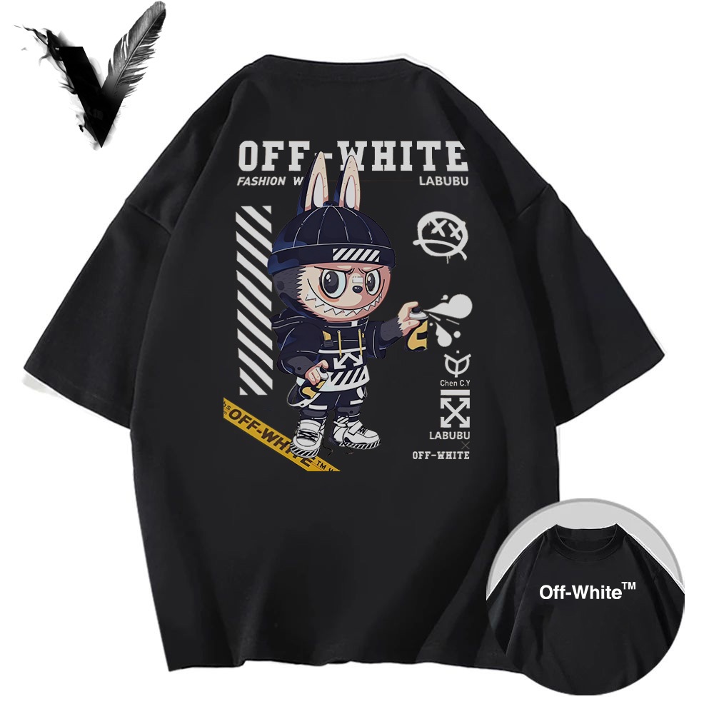 BF Tindahan ₱99 PH OFF-WHITE X LABUBU PRINT TSHIRT FOR MEN WOMEN