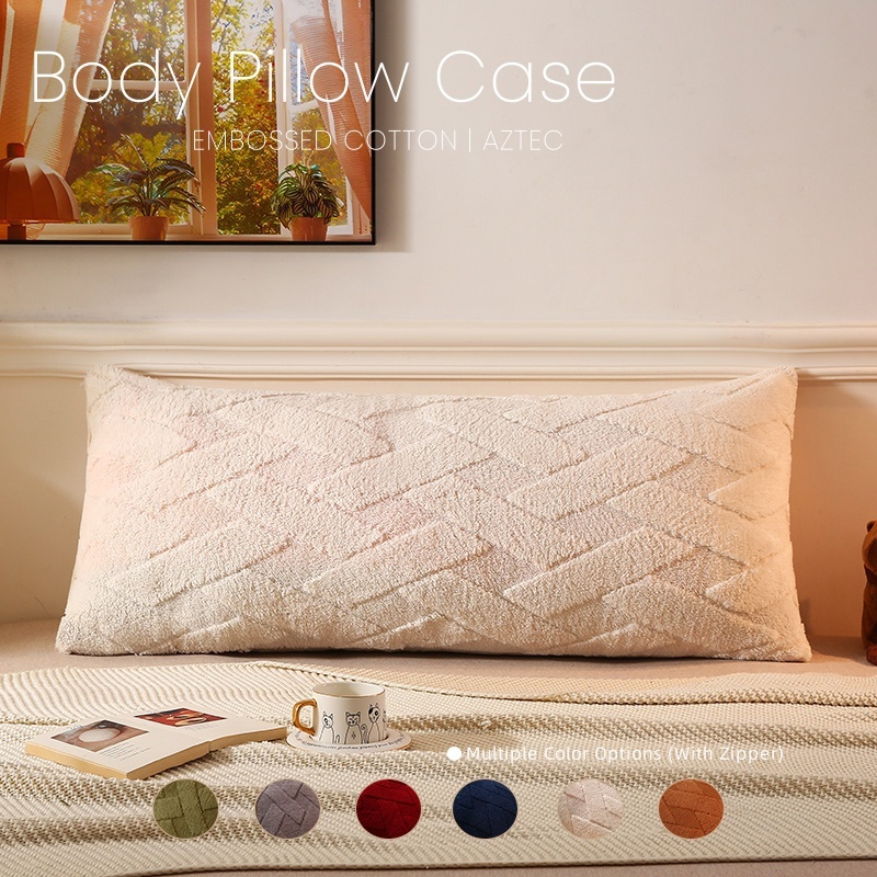 Body Pillowcase Embossed Hugable Pillow Case Cover Stretchable