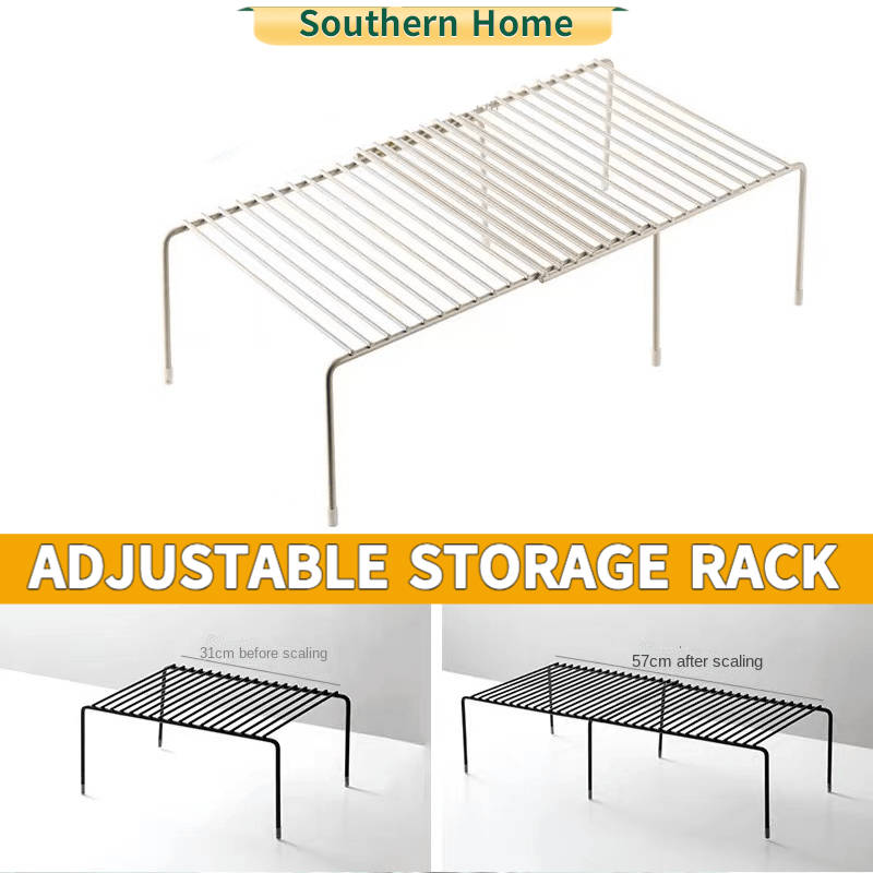 A23 COD【Manila】Retractable 32-56cm Storage Rack Metal Under The Sink ...