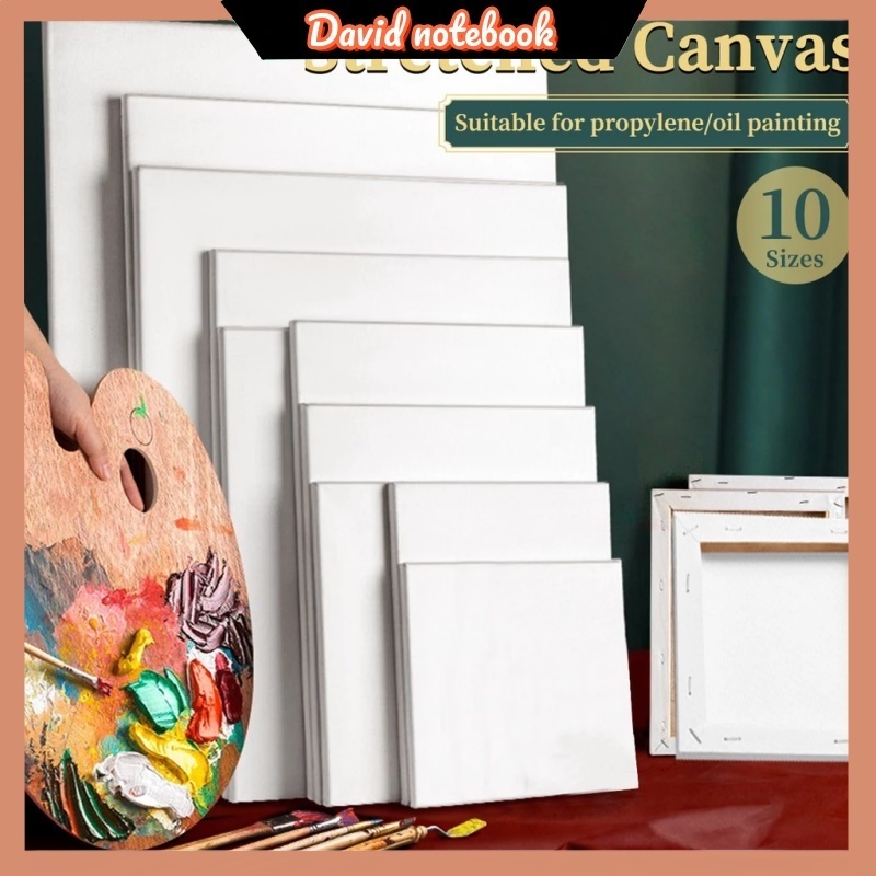 100 Cotton Canvas Board Painting Plain with Wooden Frame for Acrylic