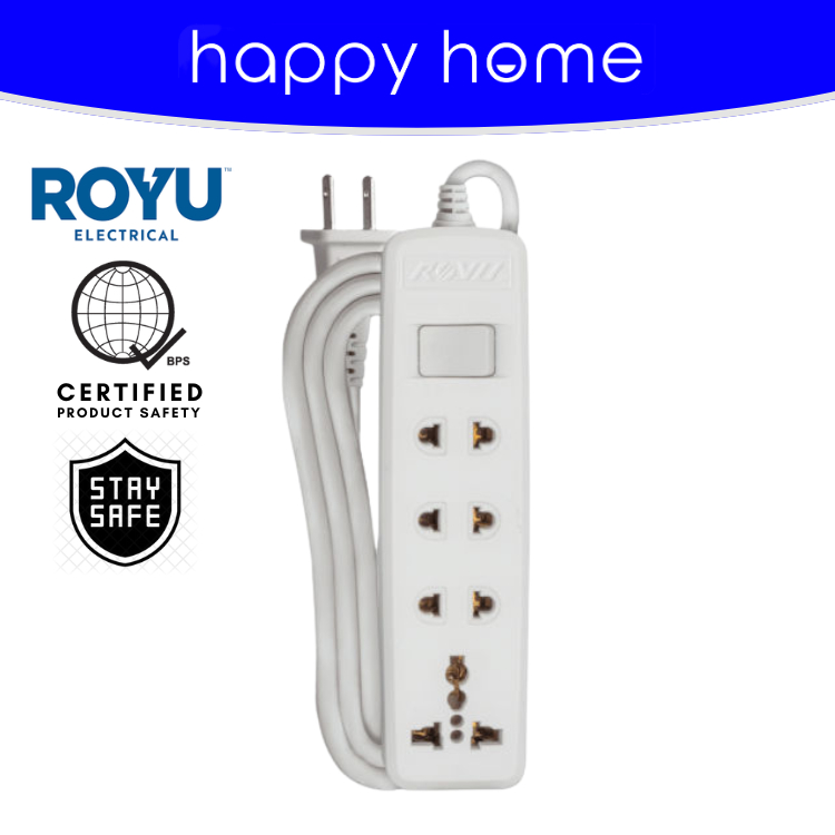 ROYU Extension Cord with Universal Outlet Power Strip REDEC613 | Shopee ...