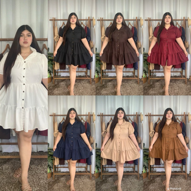 PLUS SIZE: KATRINA DRESS | Shopee Philippines