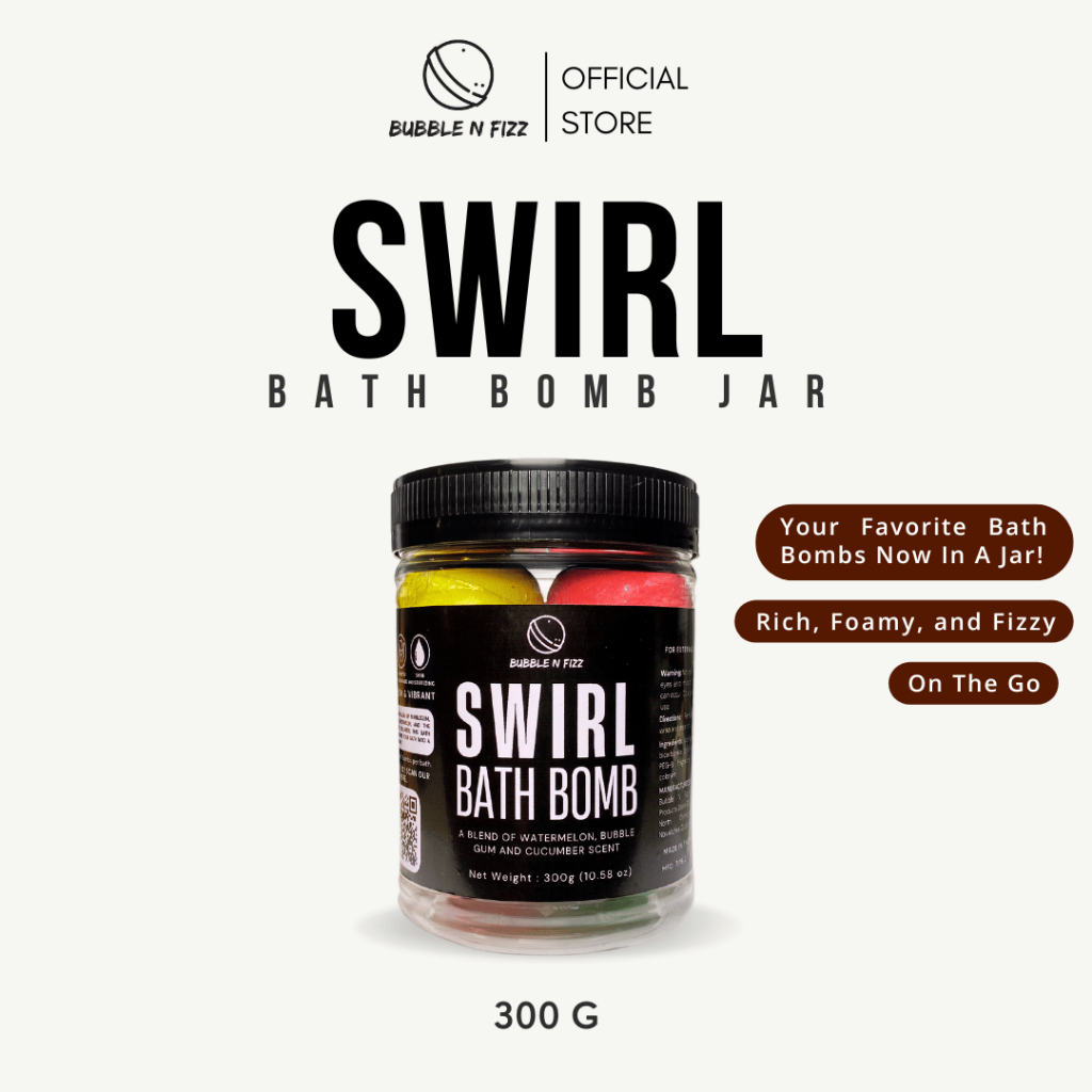 Bubble N Fizz Swirl Bath Bomb Jar 300g 6 Bath Bombs In One Jar Shopee Philippines