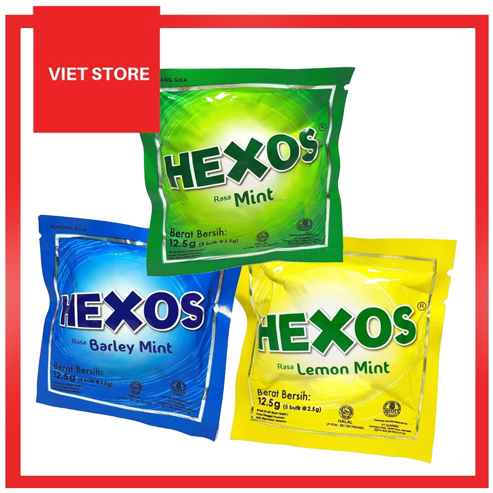 Viet Store Hexos Mint Candy Barley Flavors Benefits Fresh Breath