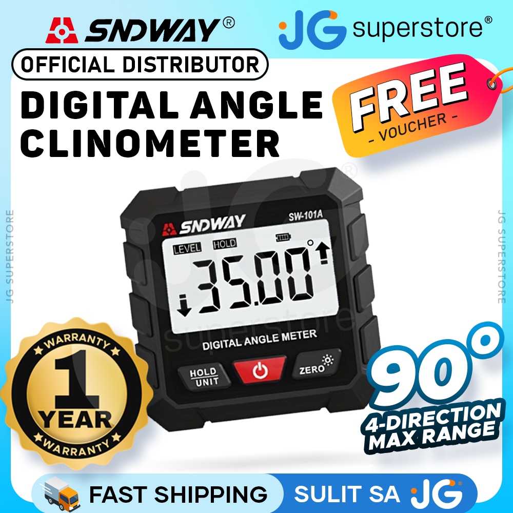 SNDWAY Digital Angle Magnetic Clinometer w/ 4 Directions 90 ...