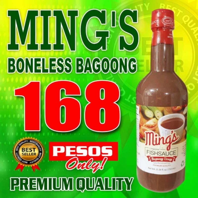 Mings Boneless Bagoong Pangasinan Best 750ML | Shopee Philippines