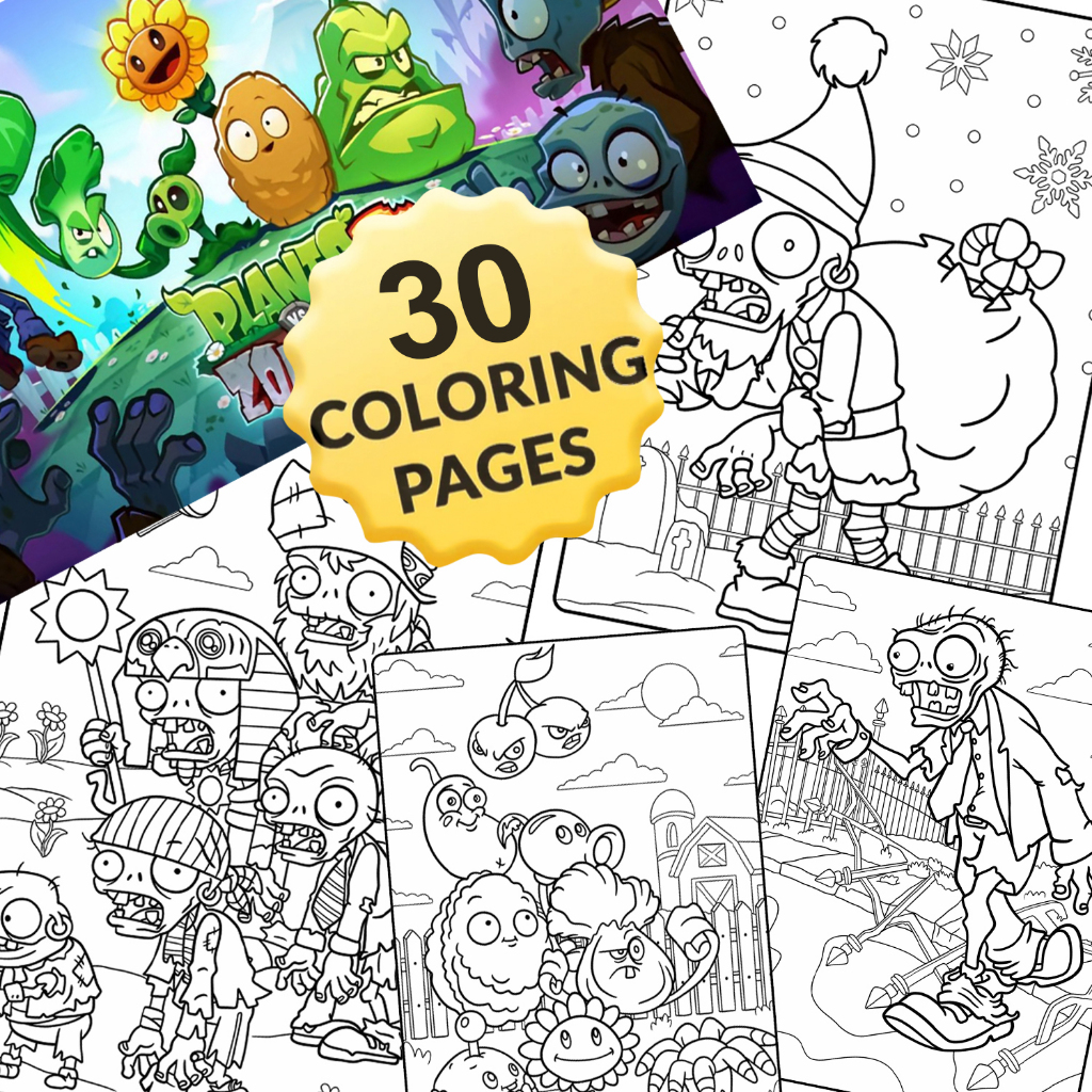 Plants Vs Zombie Coloring Book / kids and adults Shopee Philippines