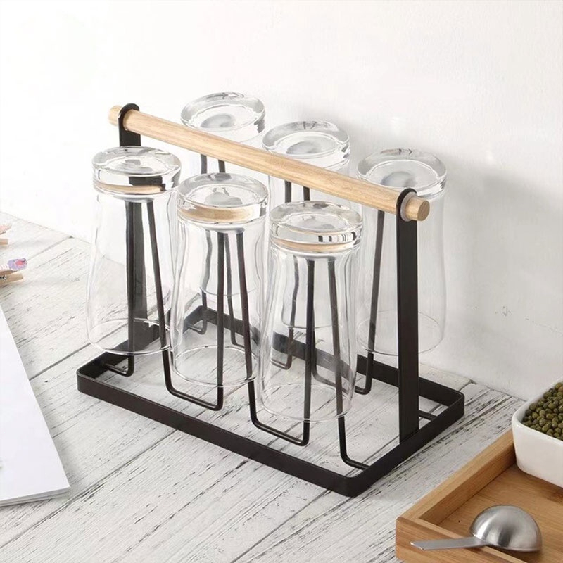 Glass Cup Rack Draining Drying Water Mug Drying Organizer Holder Stand ...