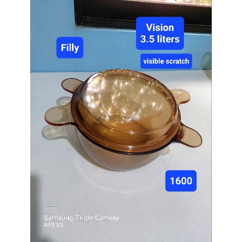Vision Cookware 3.5 liters visible scratch (Filly) | Shopee Philippines