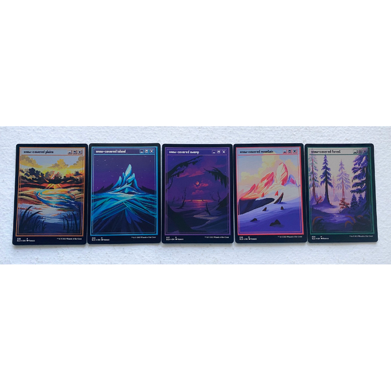 Proxy Set Pixel Basic Lands (Etched Foil) Secret Lair Drop (SLD