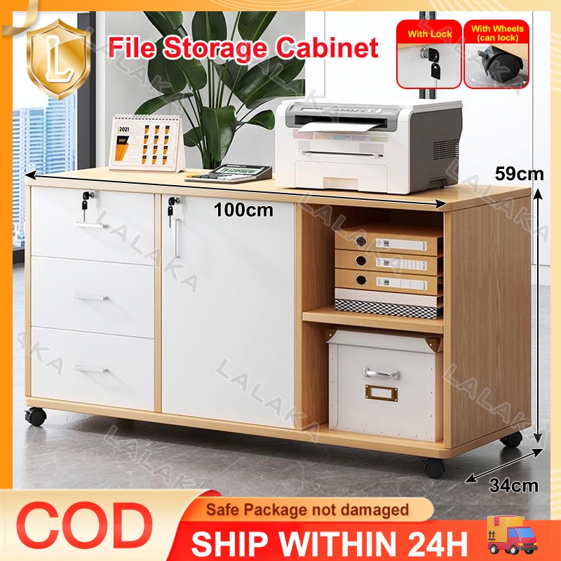 【With Lock】File Cabinet With Pulley Cabinet Office Cabinet Modern ...