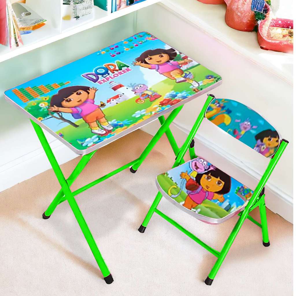 Japan Foldable Kids Study Learning Table With Chair Cartoon Desk Side Tables and Chair For Kids Shopee Philippines