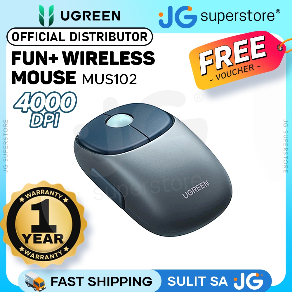 UGREEN FUN+ MU102 USB 2.4G Wireless Bluetooth Mouse with Rechargeable ...