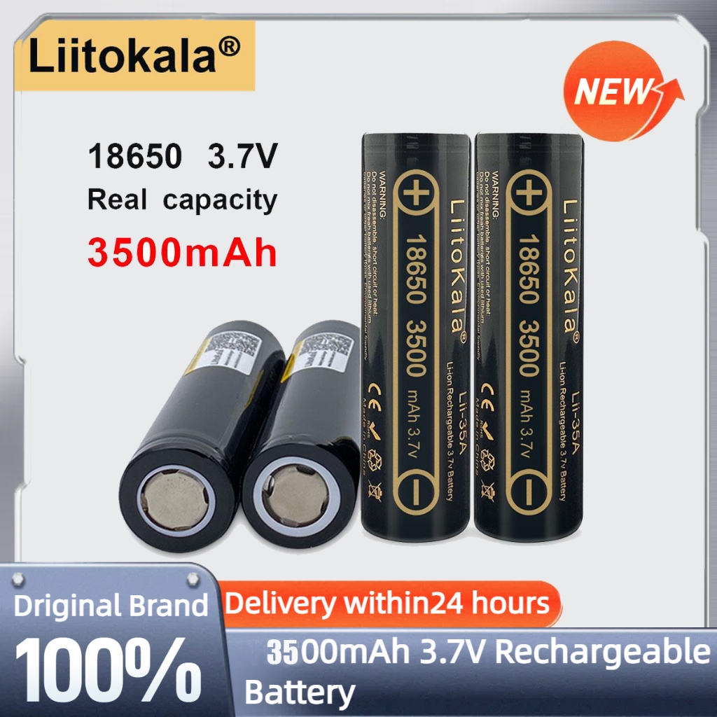 LiitoKala Lii-35A Rechargeable Battery 18650 3500mAh 3.7V Lithium ...