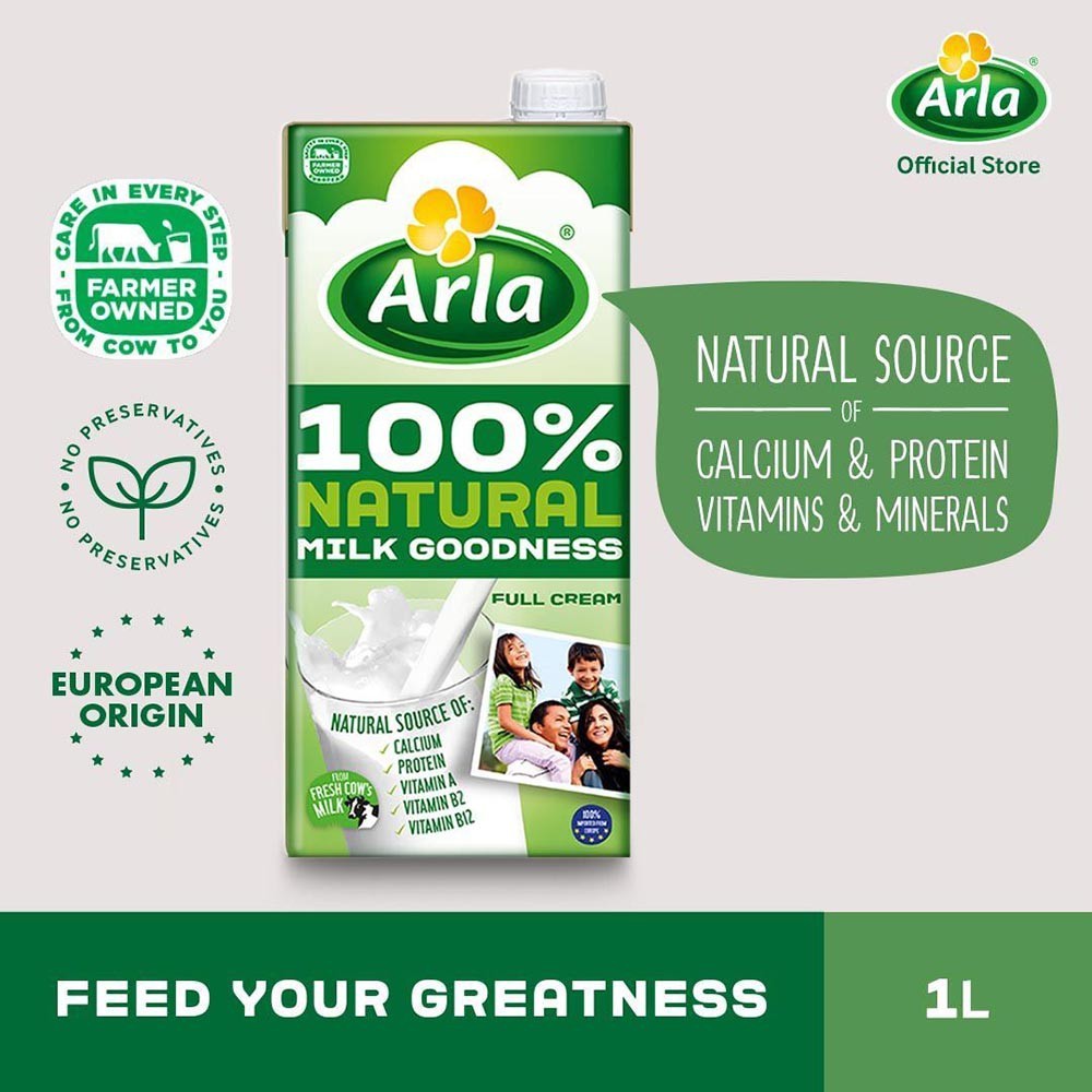 Arla Milk Goodness Full Cream 1L Bundle of 4 | Shopee Philippines