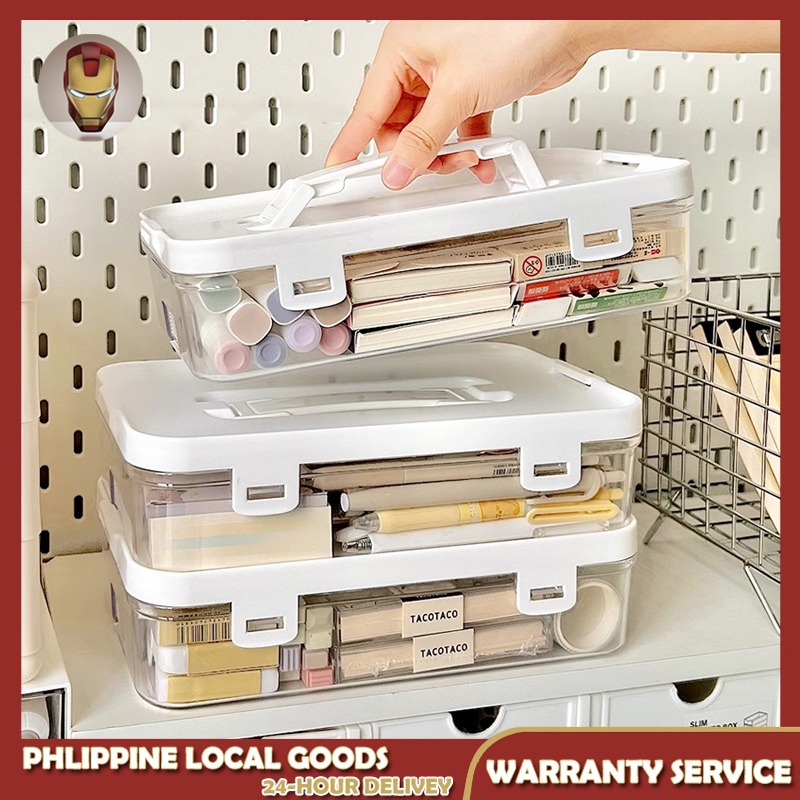 Multipurpose Desktop Storage Box Large Capacity Stationery Container ...