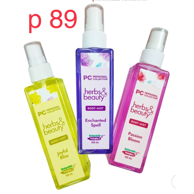Herbs & Beauty Body Mist 100ml Shopee Philippines