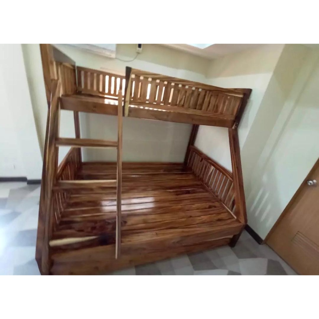 Double deck wood / Solid wood double deck HOUSE OF FURNITURE Shopee