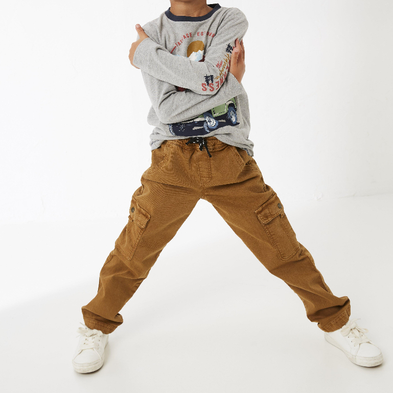 Toddler Solid Color Corduroy Jogger Pants main image 1