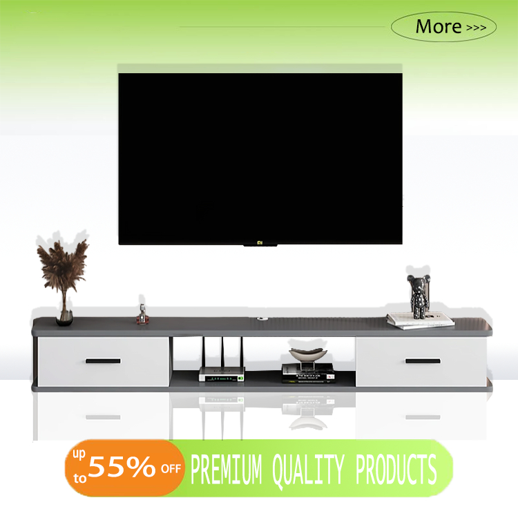 Suspended TV Wallmounted storage Settop box storage rack Wallmounted TV