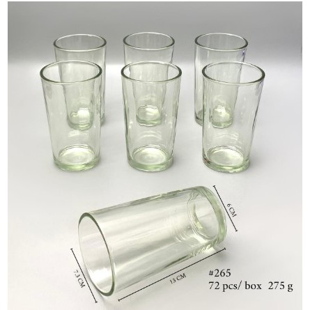 JHS TRANSPARENT DRINKING GLASS / BASO 110W/777 (SET BY 6) | Shopee ...