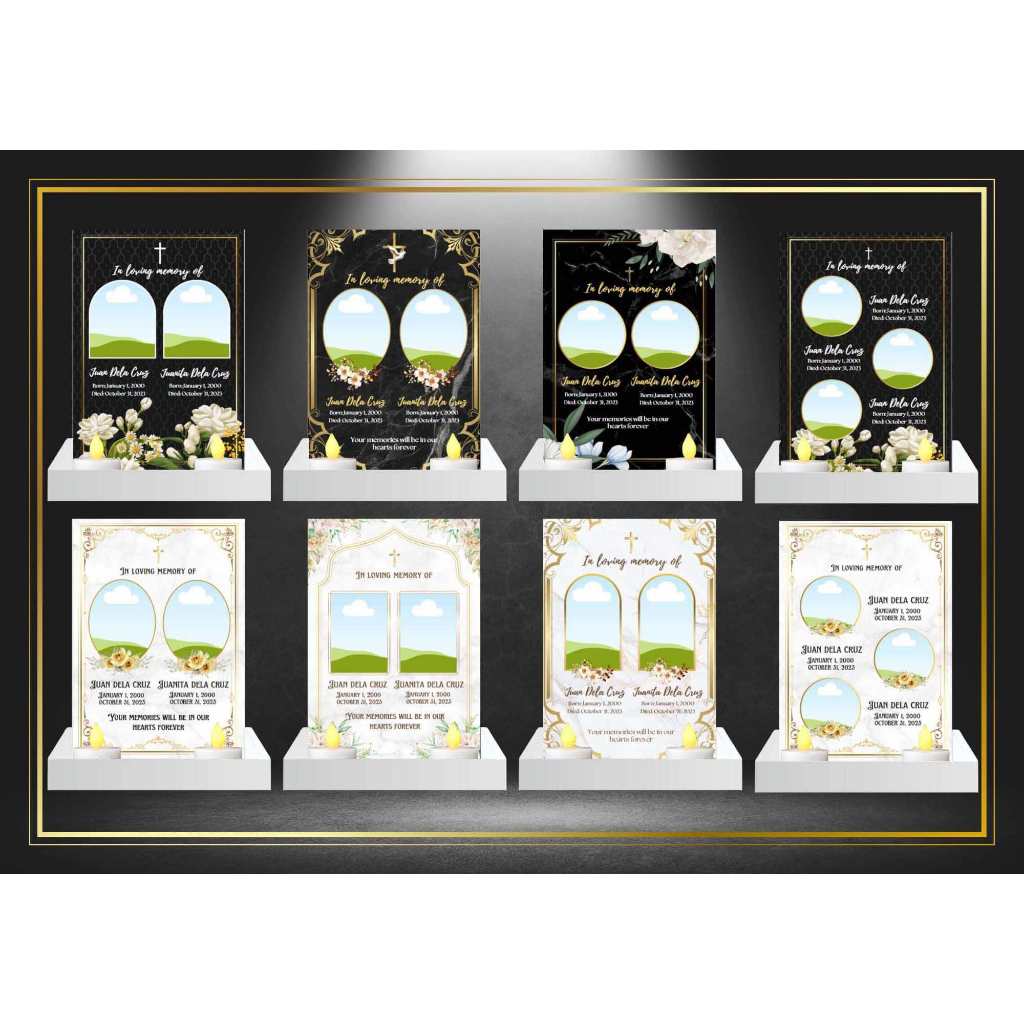 SINTRA LAPIDA MEMORIAL BOARDS with 2 LED candles | Shopee Philippines