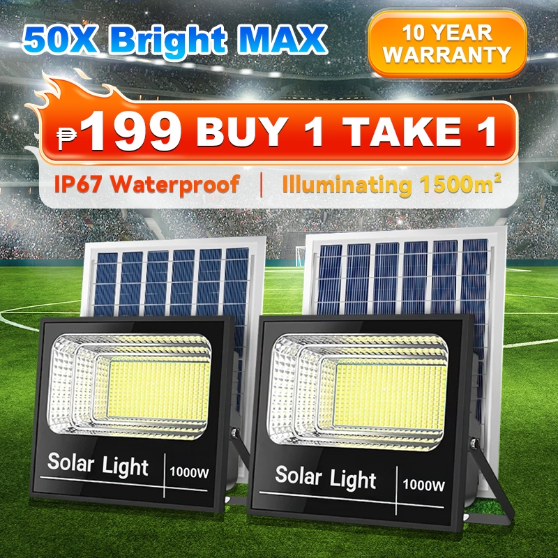 Solar Light 1000W Outdoor Waterproof Flood Light Wall Light LED Solar ...