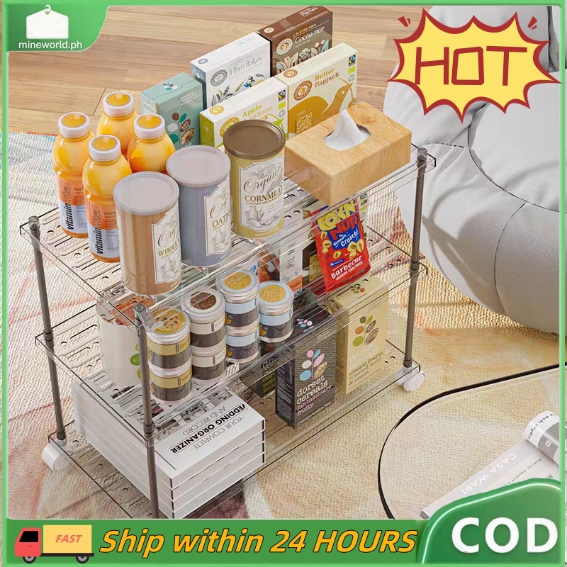 COD Multi Tiers Storage Shelves Multifunctional Display Shelf Side ...