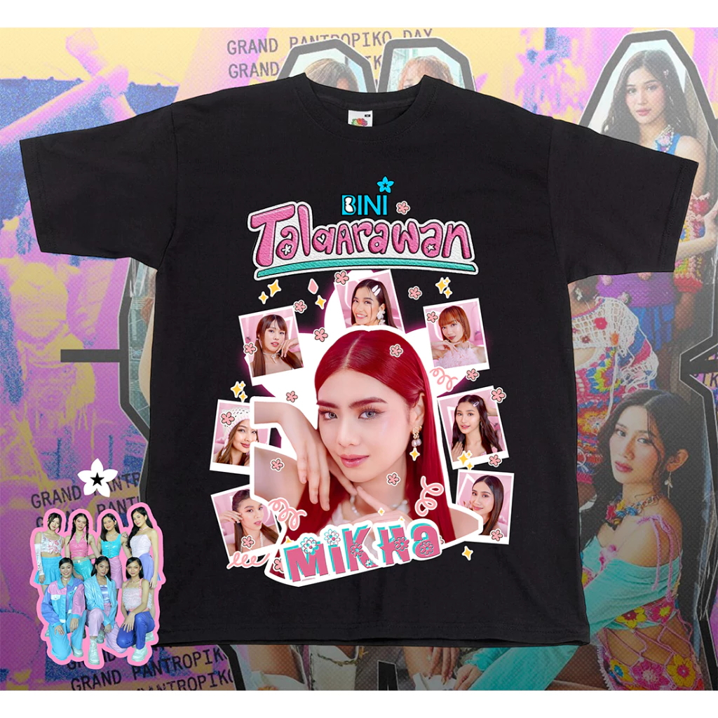 BINI ALL MEMBERS PORTRAIT OVERSIZED SHIRT | Shopee Philippines