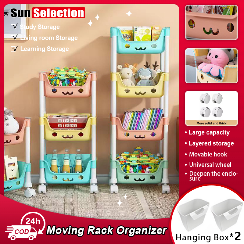 3/4/5L Moving Rack Toy Organizer Storage Snack Shelf Home Kitchen ...