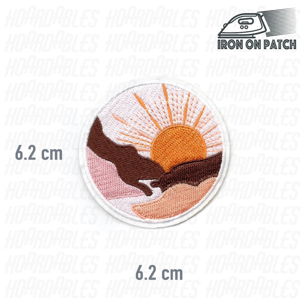 Sun rays 2 Hands Beige Art Hoardables Iron On Sew DIY Fabric Decor ...