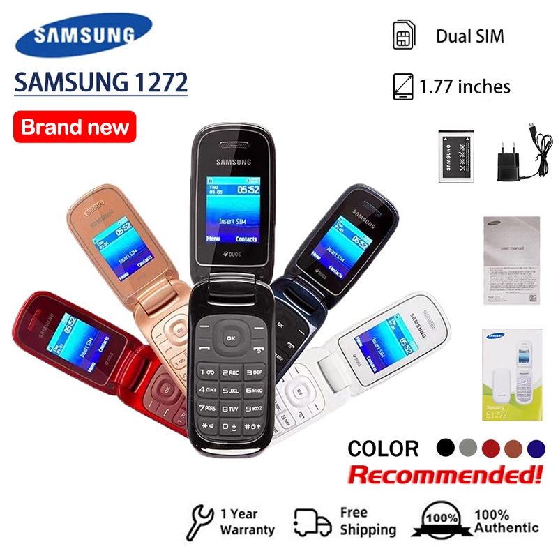 Original E1272 Flip Phone Brand New Keypad cellphone Basic Phone Dual ...