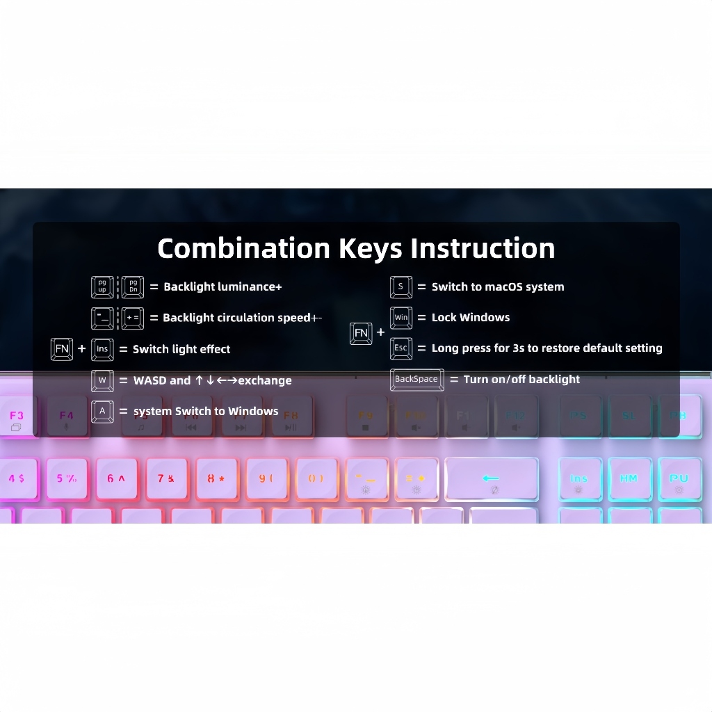 Zeus Slim Quiet Silent Keyboard Purple 104 Keys RGB Keyboard With Media ...