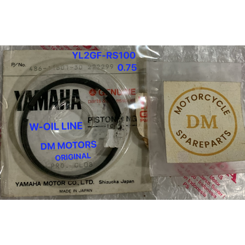 YL2DX YL2GF RS100 PISTON RING [ BORE 0.75 ] [ LEGIT YAMAHA GENUINE