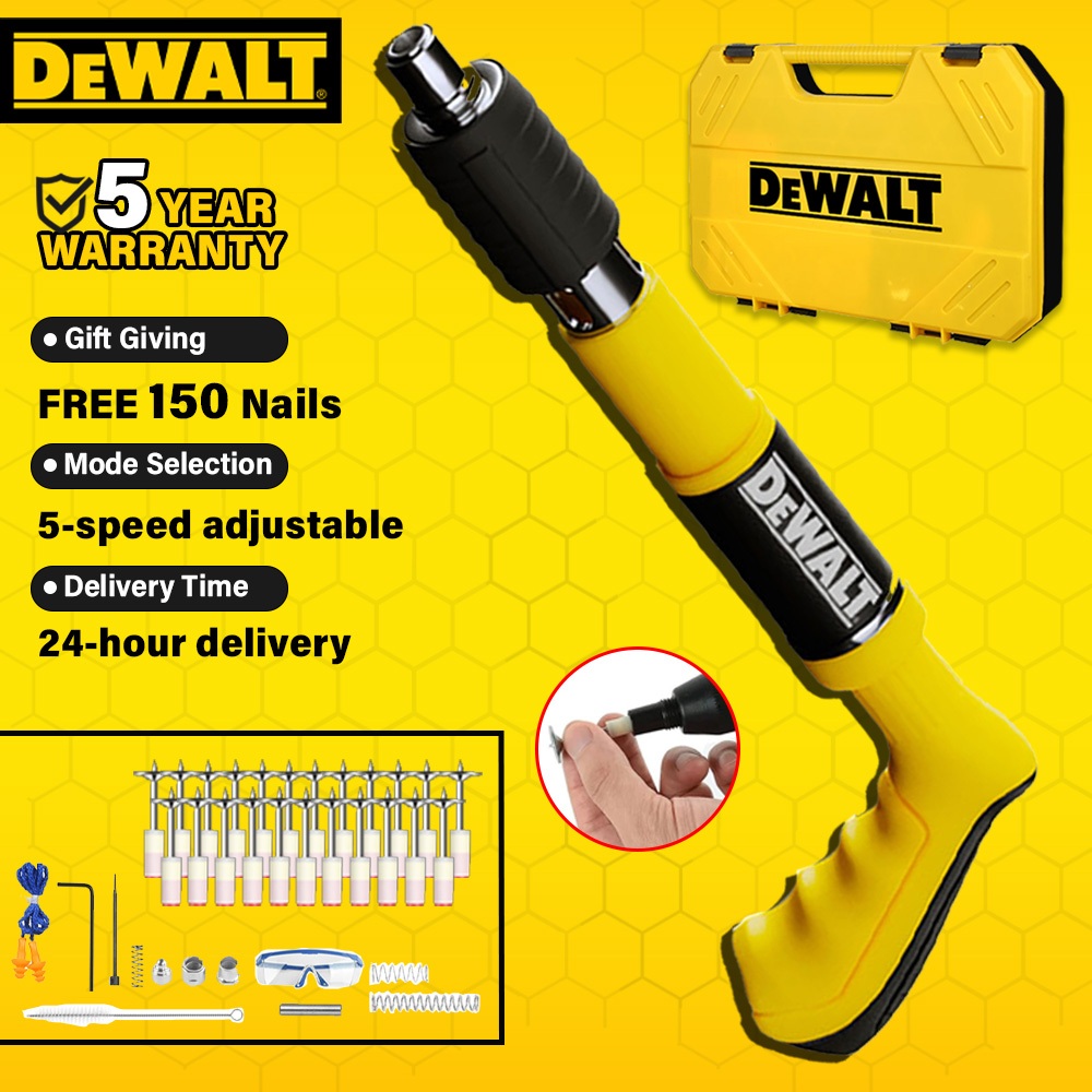 DEWALT Manual Nail Gun Original Heavy Duty Nail Punch Shooter Concrete