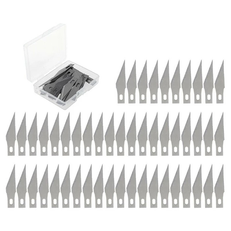 100pcs Craft Blades Precision Knife High Carbon Steel Art Blades ...