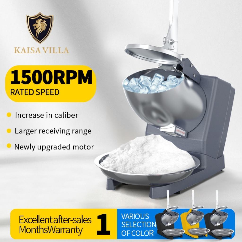 [2 Blades] 500W Powerful Ice Crusher For Ultra Fine Snow Ice Maker