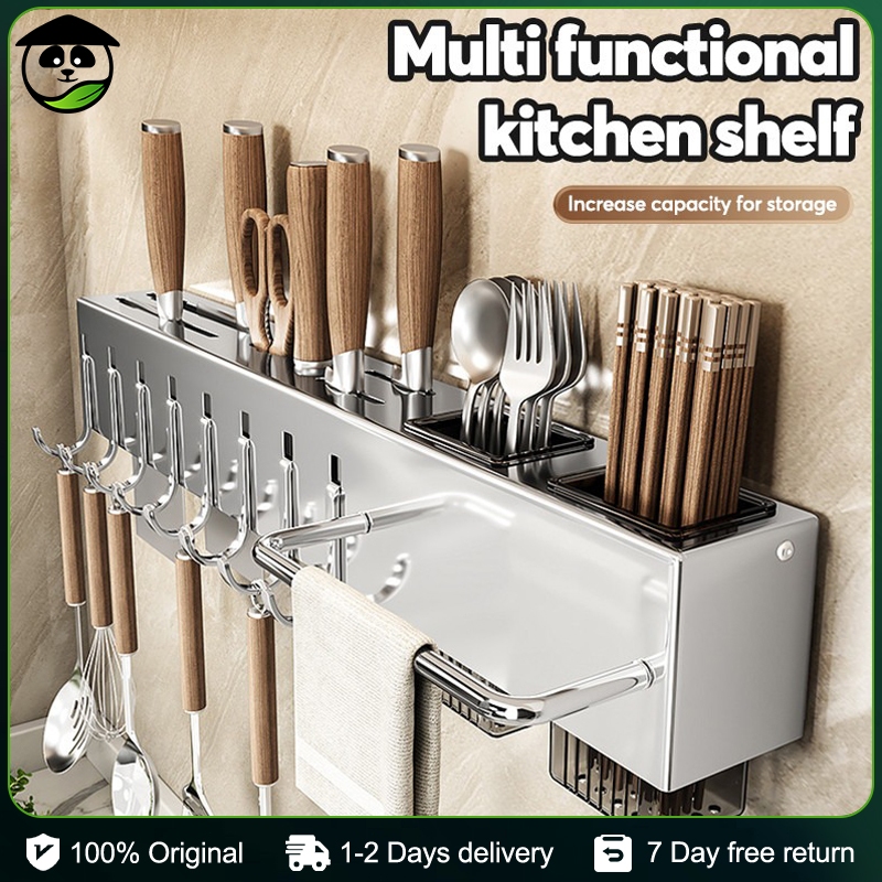 Knife Stainless Steel Wall Mount Organizer Holder Kitchen Cooking ...