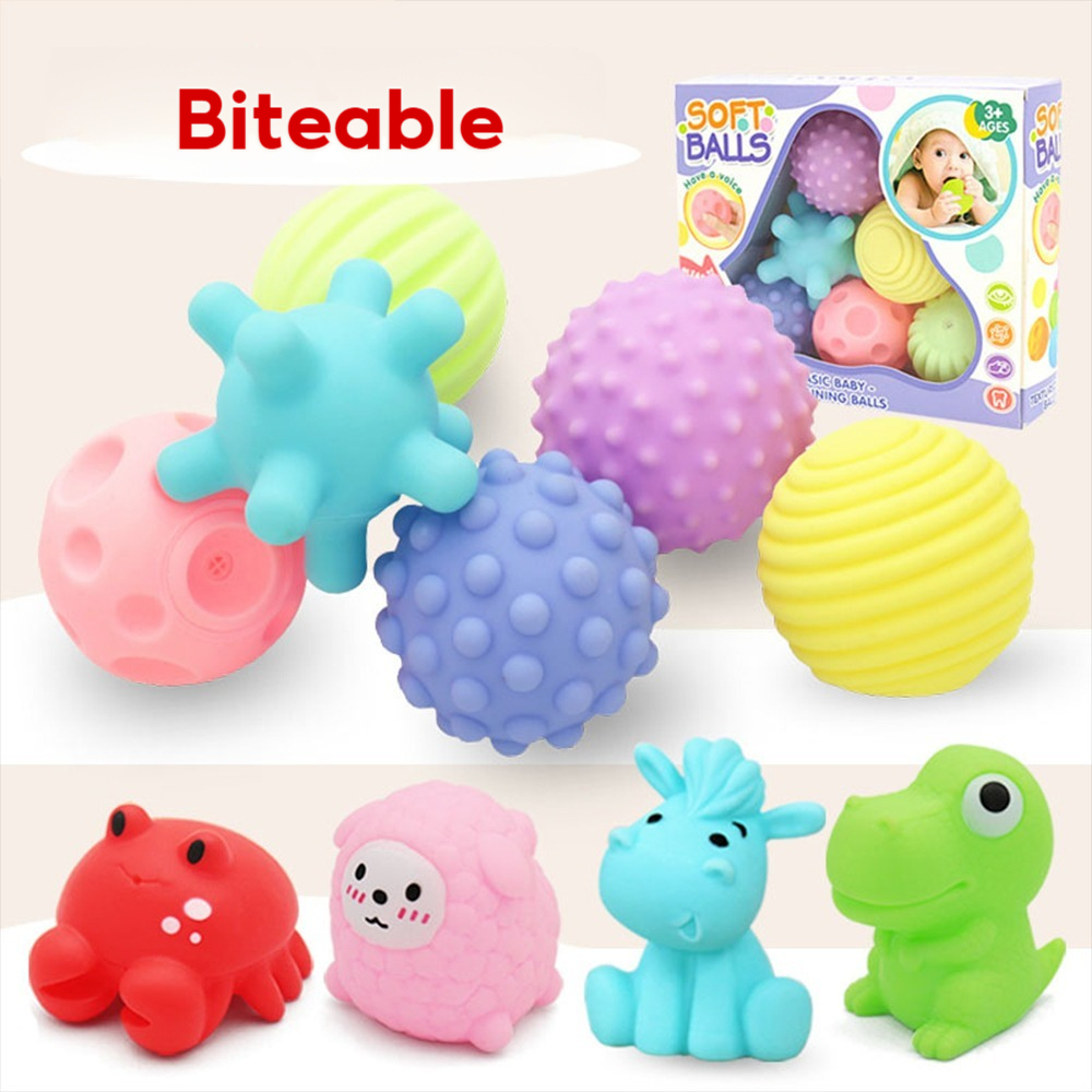 Baby Sensory Hand Colorful Ball Set Massage Bath Toy Training Senses ...