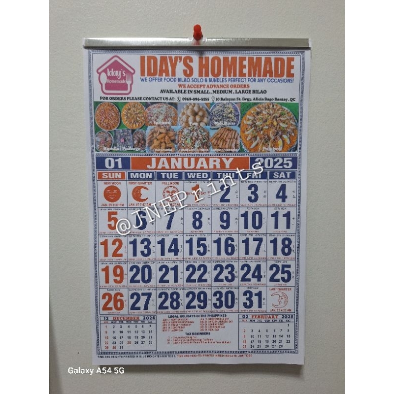 2025 COMMERCIAL CALENDAR (PERSONALIZED/CUSTOMIZED) | Shopee Philippines