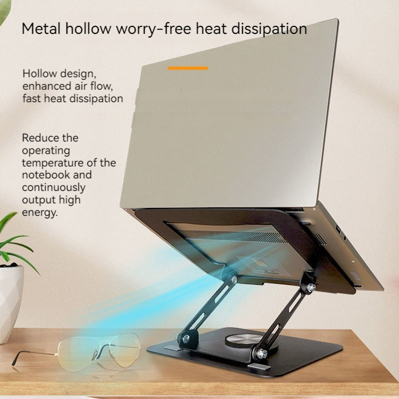 Laptop Stand 360° Rotating Foldable Computers Stand Height Adjustable ...