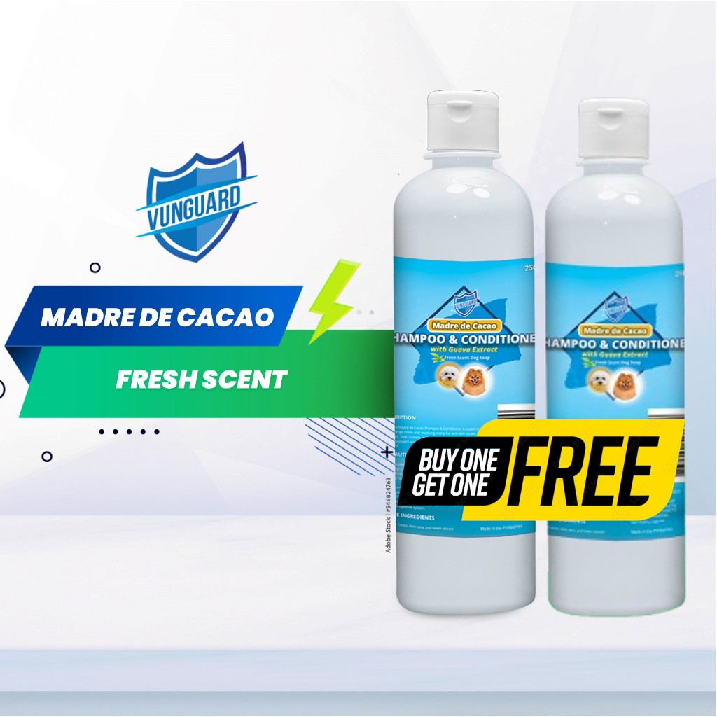 BUY 1 TAKE 1 MADRE DE CACAO PET SHAMPOO AND CONDITIONER FRESH SCENT