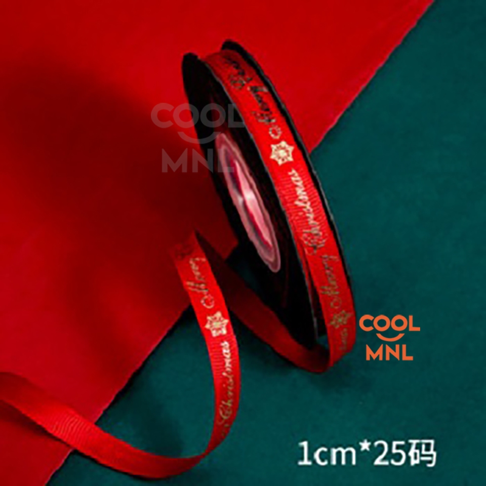 2.5 cm Christmas Satin Ribbon – 25 Yards per Roll for Gift Wrapping ...