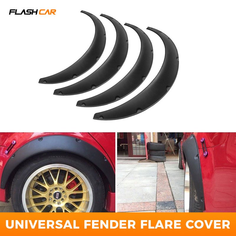 4PCS/Set Universal Flexible Fender Flare Car/SUV/Offroad Extra Wide