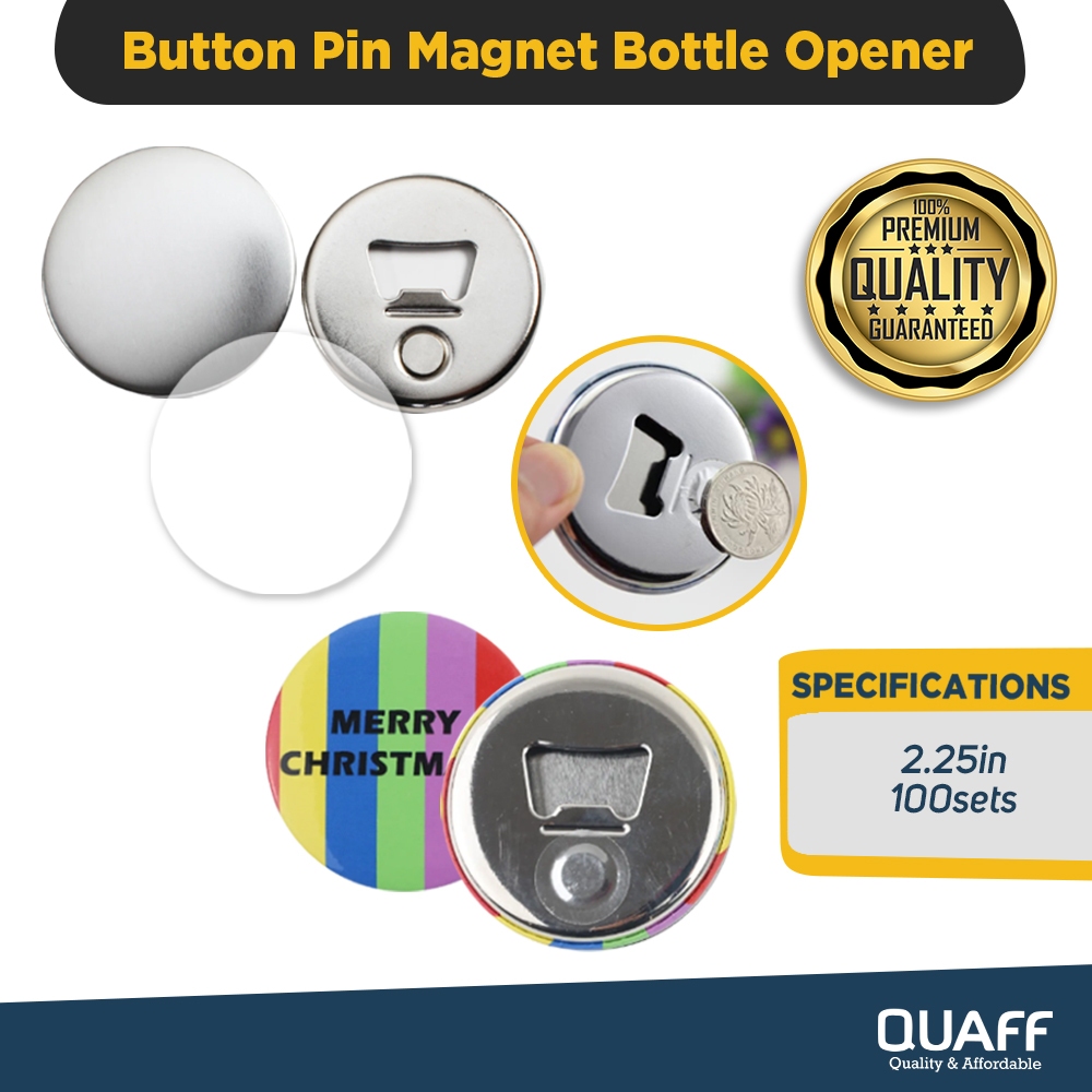 Button Pin Bottle Opener 2.25 inches (100 sets per pack) | Shopee ...