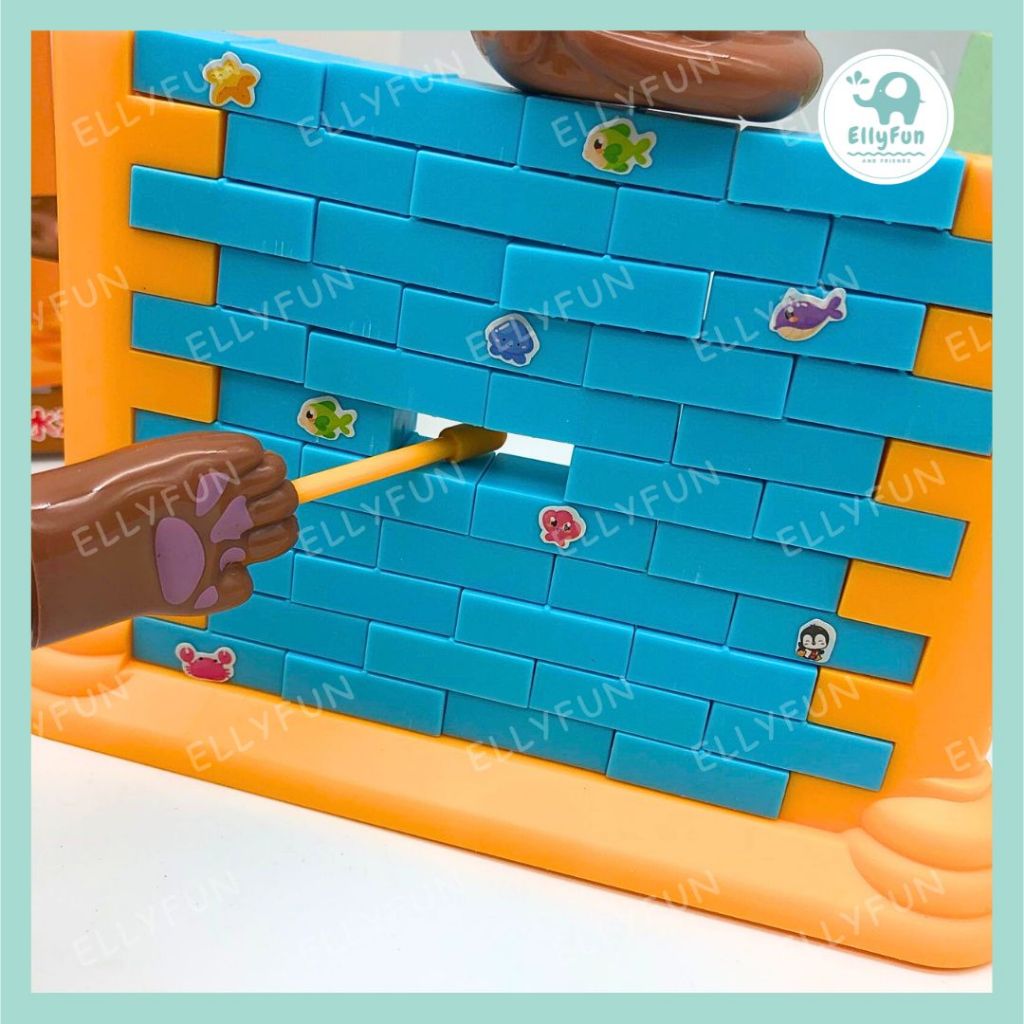 ELLYFUN Penguin Push Brick Game Interactive Toy Puzzle Game Building ...