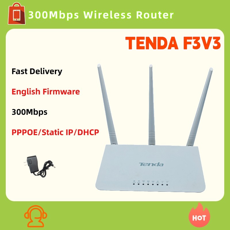 Second Hand TENDA 300Mbps Wireless Router F3 V3 (Contains Adaptor ...