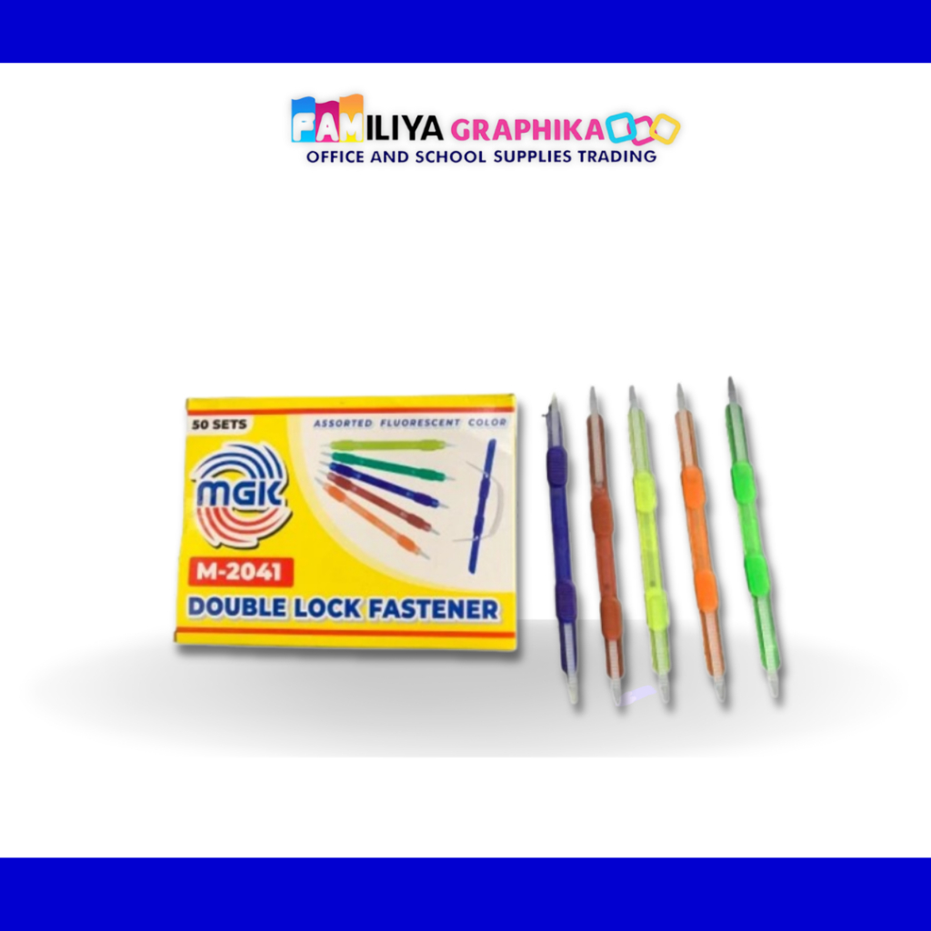 MGK Double Lock Fastener Assorted Fluorescent Color - 50 Sets per Box ...