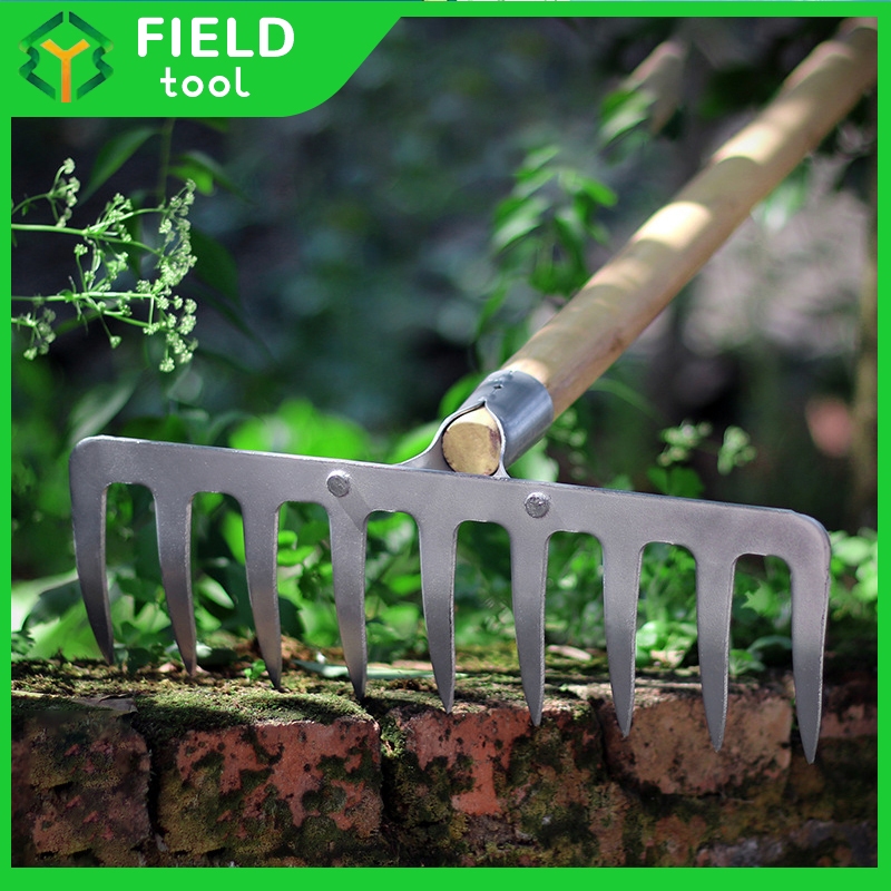 Agricultural manganese steel tooth harrow weeding ploughing flat soil ...