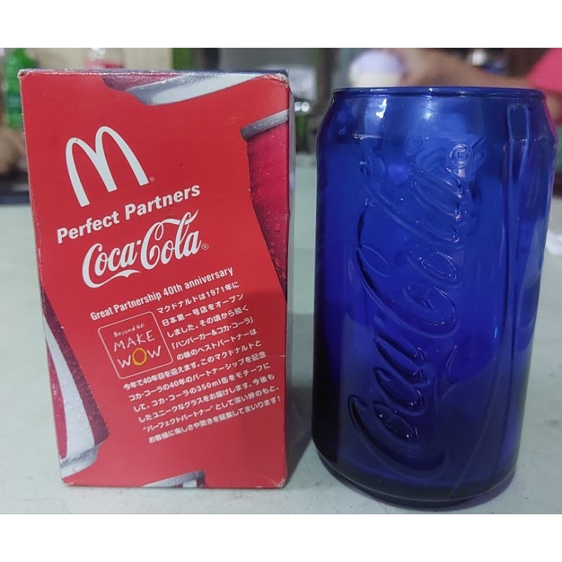 Mcdo Coca-cola Coke Perfect Partners Cobalt Blue Glass Japan | Shopee ...